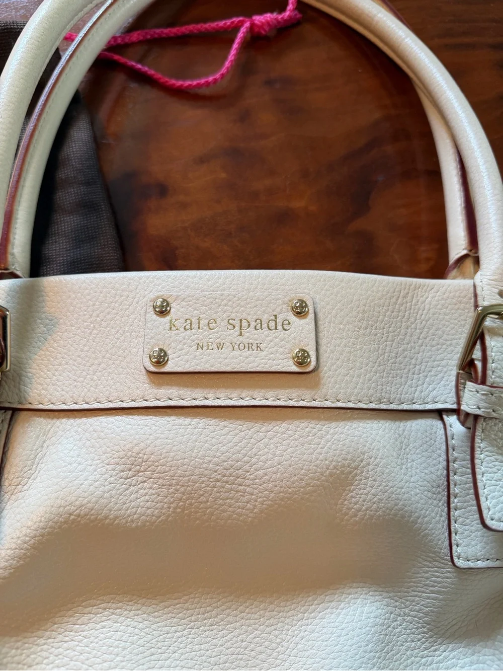 kate spade Cream Leather Double-Handle Satchel